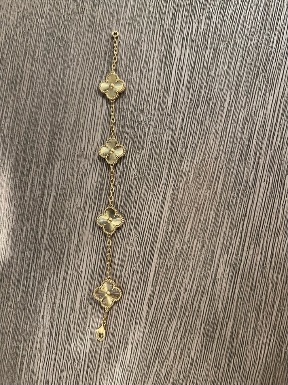 Gold Four-Flower Link Bracelet - Women's Jewelry